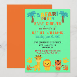 Invitación Baby Shower de Safari Neutral de Género