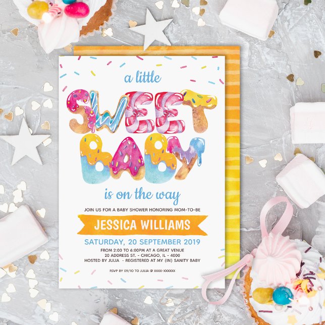 Invitación Baby Shower de salpicaduras de candelero neutra de (Subido por el creador)