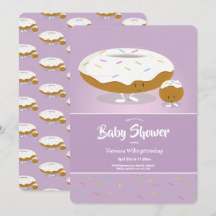 Invitación Baby Shower de saltos de donut y hoyo de donut asp