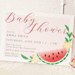 Invitación Baby Shower de sandía dulce de verano