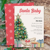 Invitación Baby Shower de Santa Baby Vintage Chris