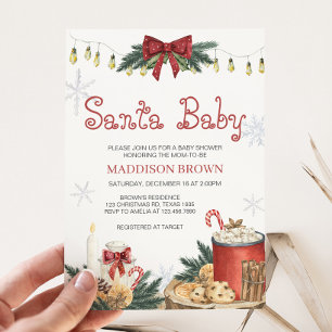 Invitación Baby Shower de Santa Bebé