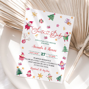 Invitación Baby Shower de Santa de Invierno