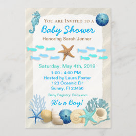 Invitación Baby Shower de Seaside Oceanic Boy