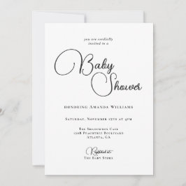 Invitación Baby Shower de simplicidad moderna
