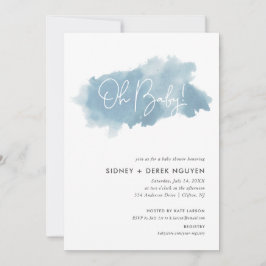 Invitación Baby Shower de Sky Blue Watercolor