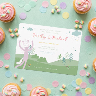 Invitación Baby Shower de Slumberkins Unicornio Mágico