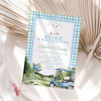 Invitación Baby Shower de Soft Blue Green PAR-TEE