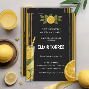 Invitación Baby Shower de soporte de tablero de papel dulce L