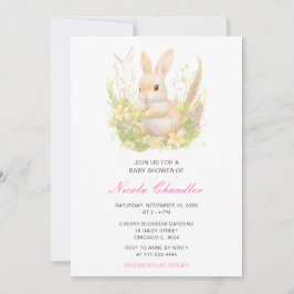 Invitación Baby Shower de Spring Rabbit