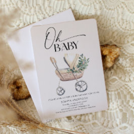 Invitación Baby Shower de Stroller Boho Baby Neutral de Géner