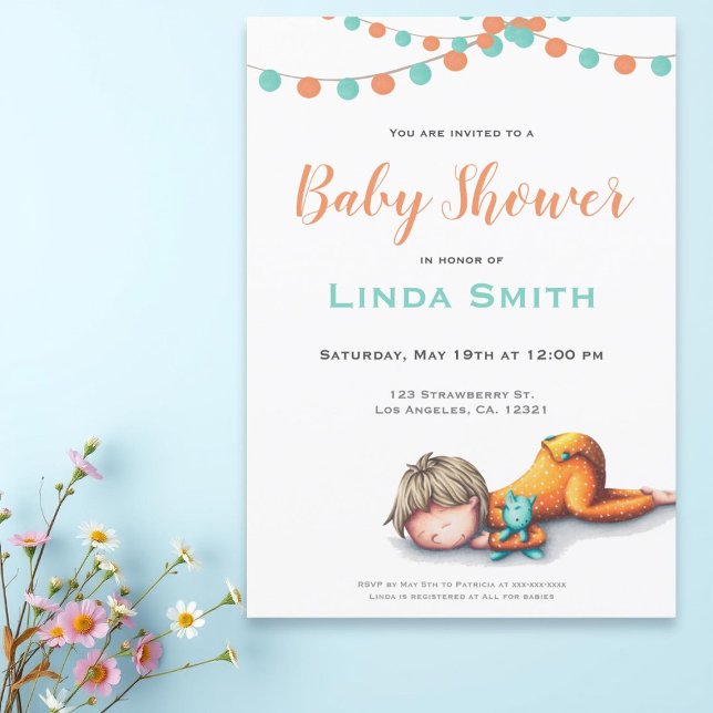 Invitación Baby Shower de sueño de bebé (Subido por el creador)