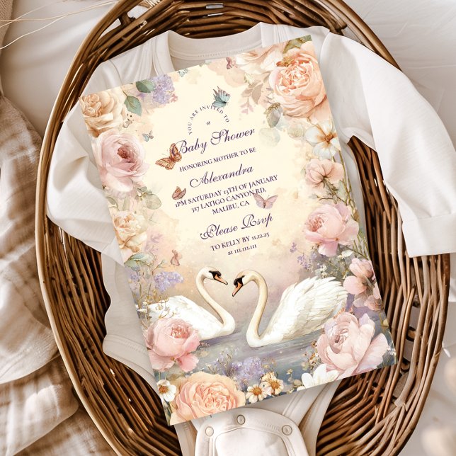 Invitación Baby Shower de Swan Lake Garden (Subido por el creador)
