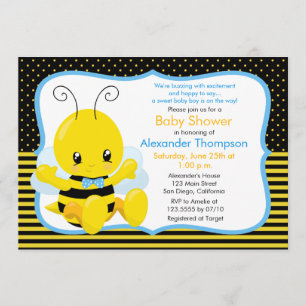 Invitación Baby Shower de Sweet Baby Bee Boy