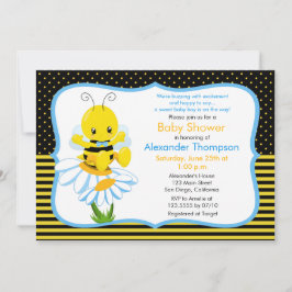 Invitación Baby Shower de Sweet Baby Bee Boy