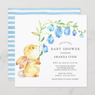 Invitación Baby Shower de Sweet Baby Boy Bunny