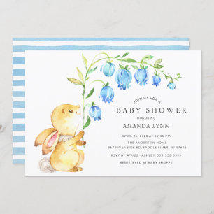 Invitación Baby Shower de Sweet Baby Boy Bunny