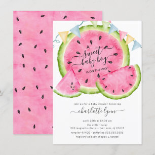 Invitación Baby Shower de Sweet Baby Boy Watermelo