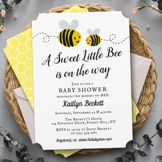 Invitación Baby Shower de Sweet Little Honey Bee (Subido por el creador)
