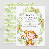 Invitación Baby Shower de Sweet Monkey Boy