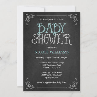 Invitación Baby Shower de tablero de croquetas con diseño de 