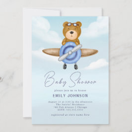 Invitación Baby Shower de Teddy Bear Boy