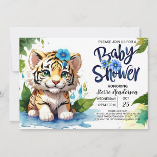 Invitación Baby Shower de Tiger Cub Jungle Boy