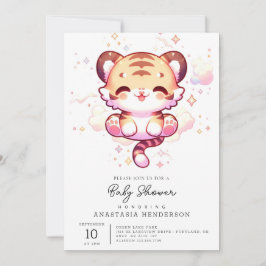 Invitación Baby Shower de tigre encantado