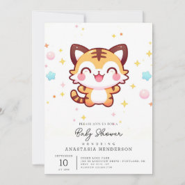 Invitación Baby Shower de tigre mágico personalizado