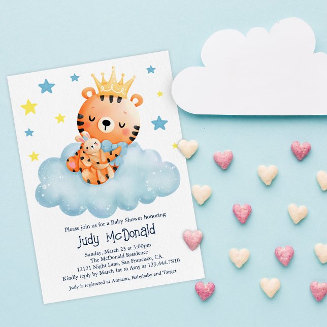 Invitación Baby Shower de tigre pequeño (Subido por el creador)