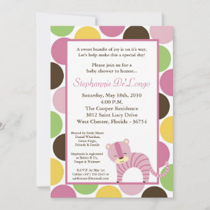 Invitación Baby Shower de tigres reina de la selva