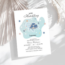 Invitación Baby Shower de tortuga marina | Océano bonito