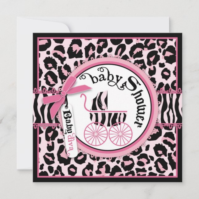 Invitación Baby Shower de transporte de bebé estrella de chul (Anverso)