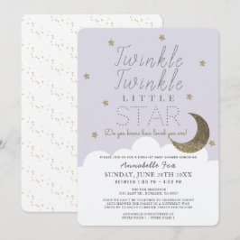 Invitación Baby Shower de Twinkle Little Star Lilac Drive