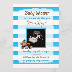 Invitación Baby Shower de ultrasonido personalizado