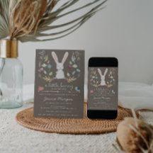 Invitación Baby Shower de un conejito