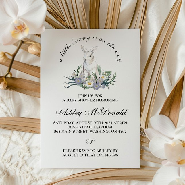 Invitación Baby Shower de un conejito (Subido por el creador)