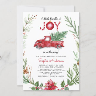 Invitación Baby Shower de un grupo de Navidades de Camiones R