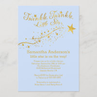 Invitación Baby Shower de un niño pequeño estrella