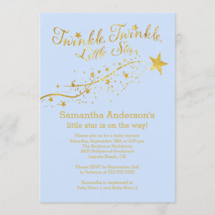 Invitación Baby Shower de un niño pequeño estrella