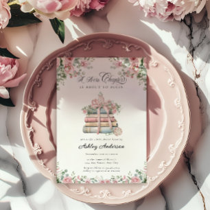 Invitación Baby Shower de un nuevo libro de historietas de ca