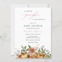 Invitación Baby Shower de un pequeño Chica de cala