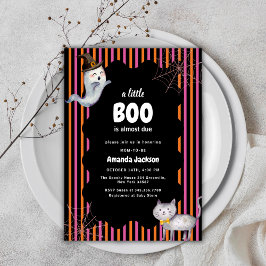Invitación Baby Shower De Un Pequeño Gato Fantasma