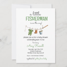 Invitación Baby Shower de un pescador pequeño