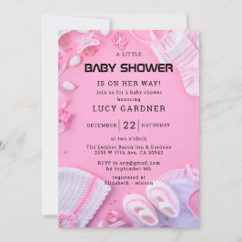 Invitación Baby Shower De Una Niña Pequeña
