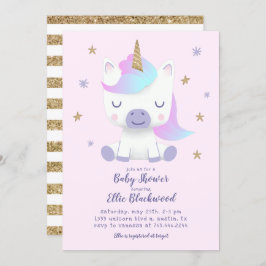 Invitación Baby Shower de Unicorn