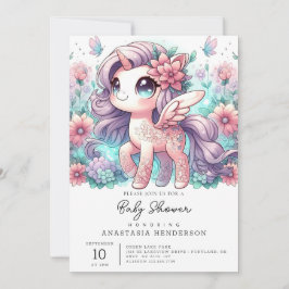 Invitación Baby Shower de Unicorn, dulce personalizado