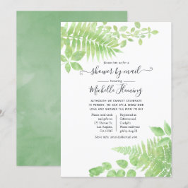 Invitación Baby Shower de Vegetación en Acuarela por Correo