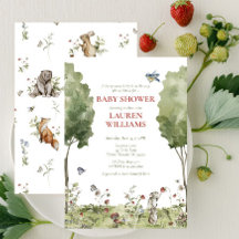 Invitación Baby Shower de verano de fresa de flore