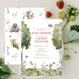 Invitación Baby Shower de verano de fresa de flore